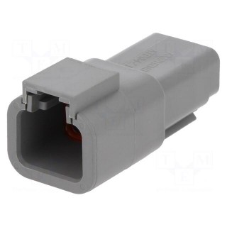 Connector: wire-wire | ATP | plug | male | PIN: 2 | Locking: latch | grey