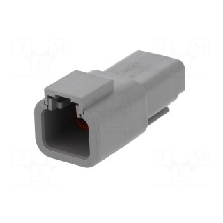 Connector: wire-wire | ATP | plug | male | PIN: 2 | Locking: latch | grey