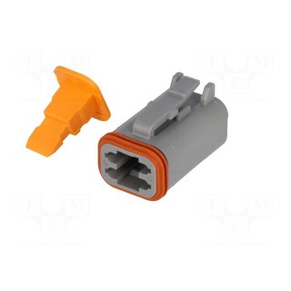 Connector: wire-wire | DT | female | plug | for cable | PIN: 4 | crimped