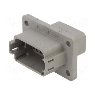 Connector: wire-wire | DT | male | socket | PIN: 12 | Type: w/o contacts