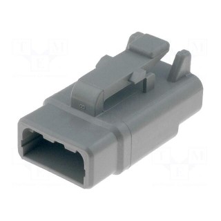 Connector: wire-wire | DTM | plug | female | PIN: 3 | IP68 | Locking: latch