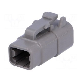 Connector: wire-wire | DTM | plug | female | PIN: 4 | IP68 | Locking: latch