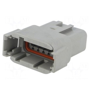 Connector: wire-wire | DTM | male | plug | for cable | PIN: 12 | crimped