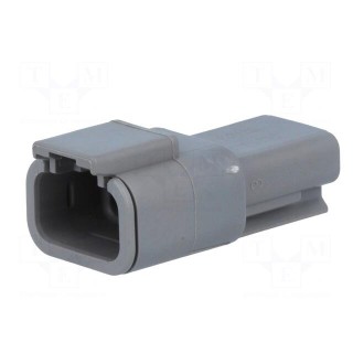 Connector: wire-wire | DTM | male | plug | for cable | PIN: 3 | crimped