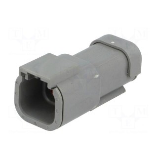 Connector: wire-wire | DTM | plug | male | PIN: 4 | IP68 | Locking: latch
