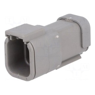 Connector: wire-wire | DTM | plug | male | PIN: 6 | IP68 | Locking: latch