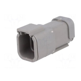 Connector: wire-wire | DTM | plug | male | PIN: 6 | IP68 | Locking: latch