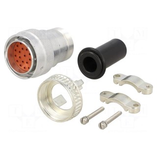 Connector: wire-wire | HD30 | plug | male | PIN: 23 | for cable | straight
