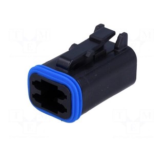 Connector: wire-wire | PX0 | female | plug | for cable | PIN: 4 | black