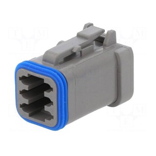 Connector: wire-wire | PX0 | female | plug | for cable | PIN: 6 | grey