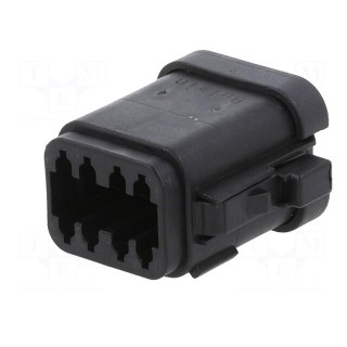 Connector: wire-wire | PX0 | female | plug | for cable | PIN: 8 | black