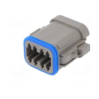Connector: wire-wire | PX0 | female | plug | for cable | PIN: 8 | grey