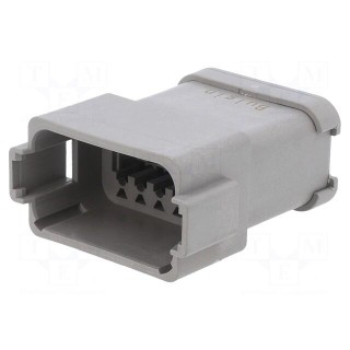 Connector: wire-wire | PX0 | male | plug | for cable | PIN: 12 | grey | IP68
