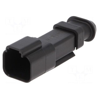 Connector: wire-wire | PX0 | male | plug | for cable | PIN: 2 | black | IP68
