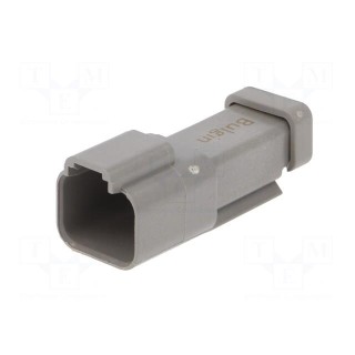 Connector: wire-wire | PX0 | male | plug | for cable | PIN: 2 | grey | IP68