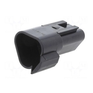 Connector: wire-wire | PX0 | male | plug | for cable | PIN: 3 | black | IP68