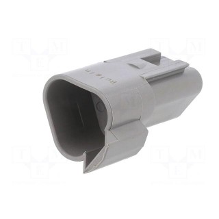 Connector: wire-wire | PX0 | male | plug | for cable | PIN: 3 | grey | IP68