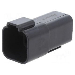 Connector: wire-wire | PX0 | male | plug | for cable | PIN: 6 | black | IP68