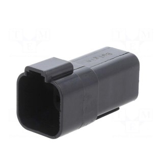 Connector: wire-wire | PX0 | male | plug | for cable | PIN: 6 | black | IP68