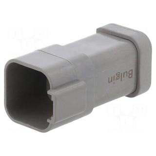 Connector: wire-wire | PX0 | male | plug | for cable | PIN: 6 | grey | IP68