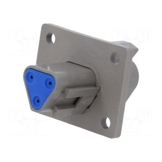 Connector: wire-wire | PX0 | male | plug | for panel mounting | PIN: 3