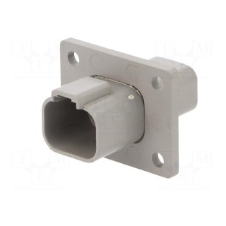 Connector: wire-wire | PX0 | male | plug | for panel mounting | PIN: 4