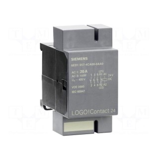 Contactor: 3-pole | LOGO! 8 | LOGO! 8 | 24VDC | for DIN rail mounting