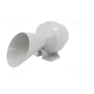 Signaller: sound | horn | 48VAC | 88dB | KLH | IP43 | Ø75x152mm | Mat: ABS