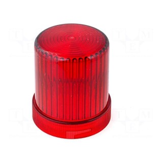 Cloche | flashing light,continuous light | red | WLK | IP65 | Ø60x77mm