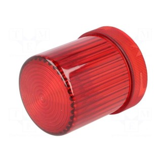 Cloche | flashing light,continuous light | red | WLK | IP65 | Ø60x77mm