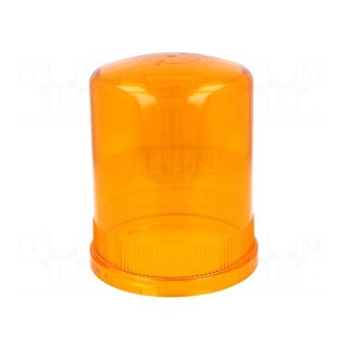 Signallers accessories: cloche | orange | IP65 | Ø150x205mm | Mat: ABS
