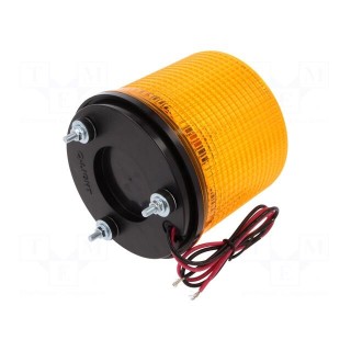 Signaller: lighting | flashing light | amber | S125 | 24VDC | IP44 | ABS