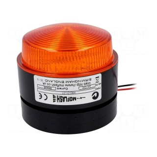 Signaller: lighting | flashing light | orange | Series: X80 | 24VDC