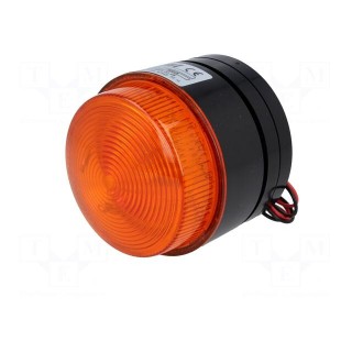 Signaller: lighting | flashing light | orange | Series: X80 | 24VDC