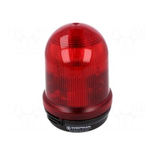 Signaller: lighting | flashing light | red | Series: 828 | 24VDC | IP65