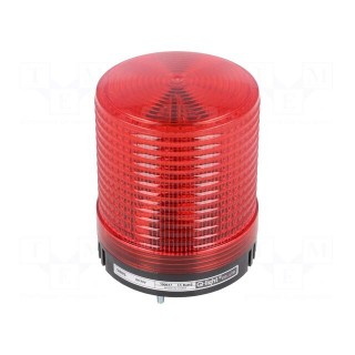 Signaller: lighting | flashing light | red | S80 | 24VDC | IP44 | 216mA
