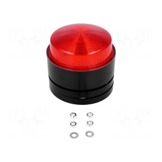 Signaller: lighting | flashing light | red | X80 | 24VDC | IP67 | 40mA