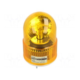 Signaller: lighting | rotating light | amber | Series: S100 | 24VDC