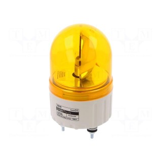 Signaller: lighting | rotating light | amber | Series: S80 | 24VDC