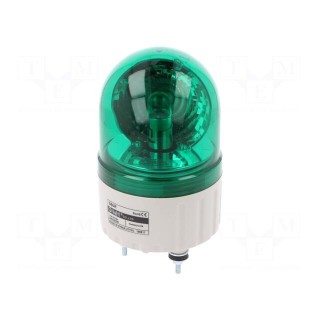 Signaller: lighting | rotating light | green | Series: S80 | 24VDC