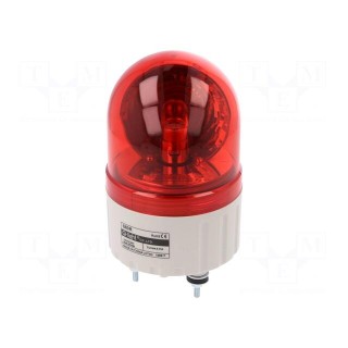 Signaller: lighting | rotating light | red | Series: S80 | 24VDC | IP44