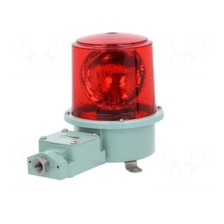 Signaller: lighting | rotating light | red | Series: SH2 | 24VDC | IP66