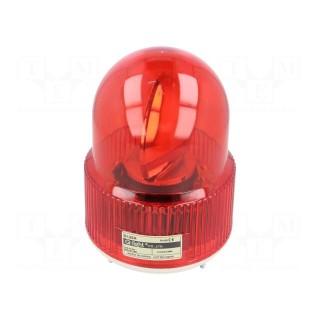 Signaller: lighting | rotating light | red | Series: S125 | 24VDC | IP44