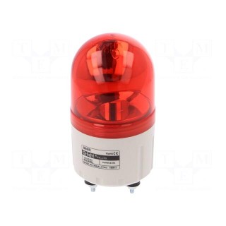 Signaller: lighting | rotating light | red | S60 | 24VDC | IP44 | 310mA