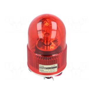Signaller: lighting | rotating light | red | Series: S100 | 24VDC | IP44