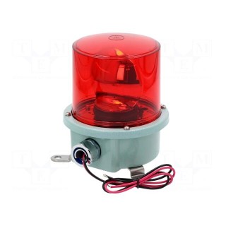 Signaller: lighting | rotating light | red | Series: SH1 | 24VDC | IP66