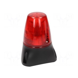 Signaller: lighting-sound | 10÷17VDC | 10÷17VAC | LED x8 | red | IP65