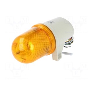 Signaller: lighting-sound | 10÷30VDC | LED | amber | IP65 | Ø97x218mm