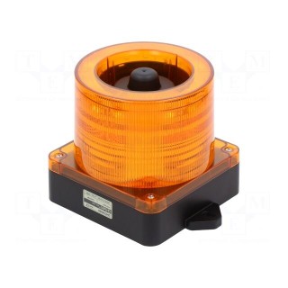 Signaller: lighting-sound | 10÷30VDC | LED | amber | IP66 | Ø168x163mm