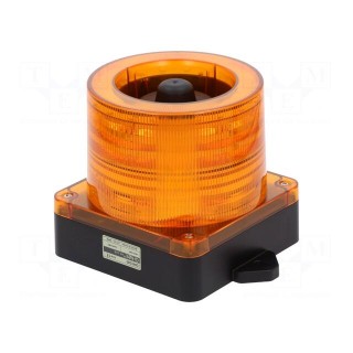 Signaller: lighting-sound | 10÷30VDC | LED | amber | IP66 | Ø168x163mm
